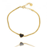 Bratara dama Heart placat cu aur